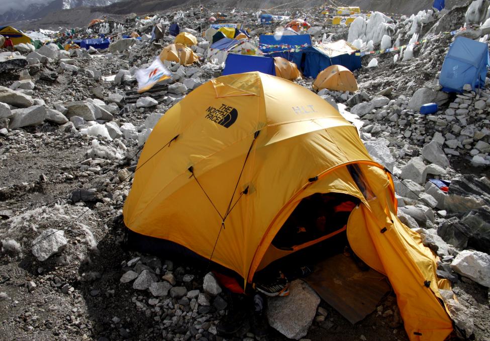 Tents seen at Everest base camp in Nepal