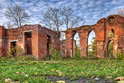 Бабловский дворец в руинах