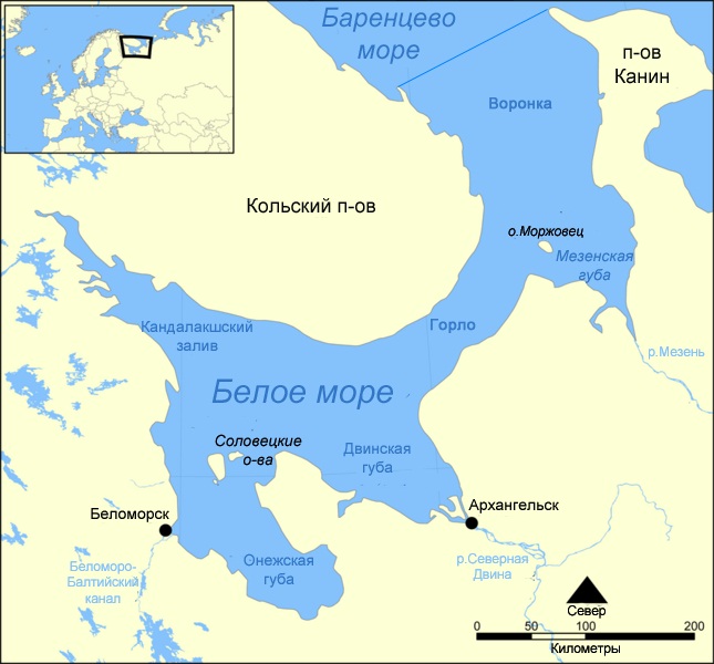 Белое море на карте России. Где находится, ресурсы, площадь, характеристики, климат, глубина. Отдых