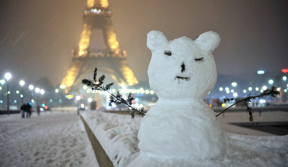 снеговик во Франции