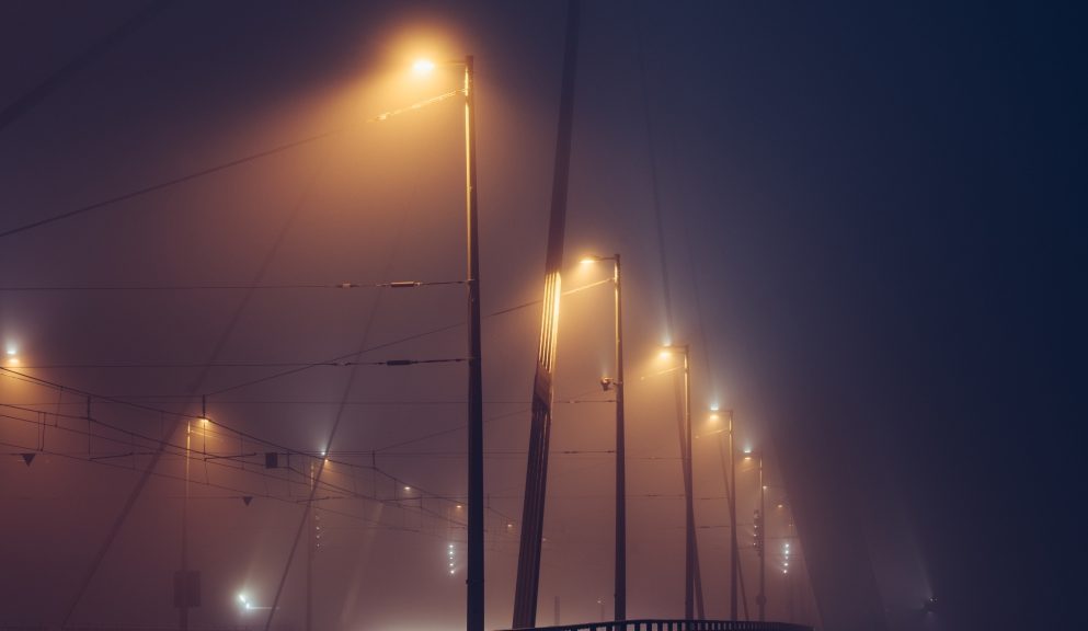 туман железная дорога